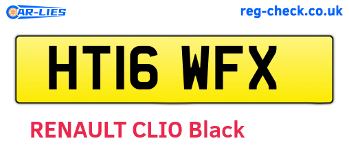 HT16WFX are the vehicle registration plates.
