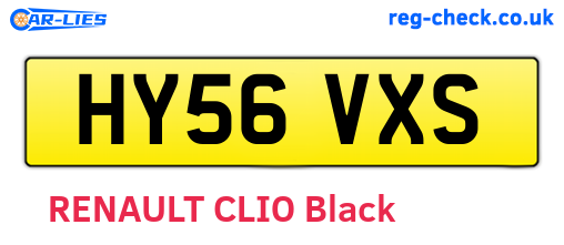 HY56VXS are the vehicle registration plates.