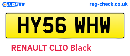 HY56WHW are the vehicle registration plates.