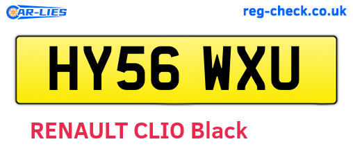 HY56WXU are the vehicle registration plates.