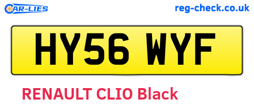 HY56WYF are the vehicle registration plates.