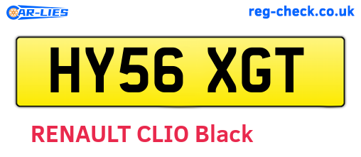 HY56XGT are the vehicle registration plates.