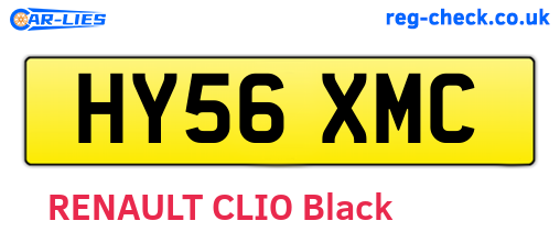 HY56XMC are the vehicle registration plates.