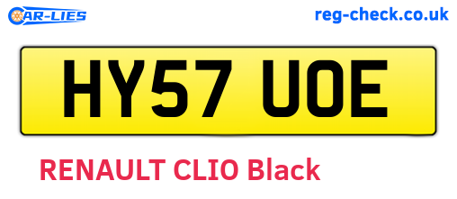 HY57UOE are the vehicle registration plates.