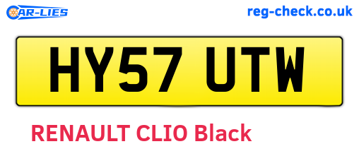 HY57UTW are the vehicle registration plates.