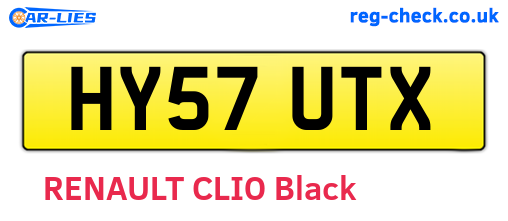 HY57UTX are the vehicle registration plates.