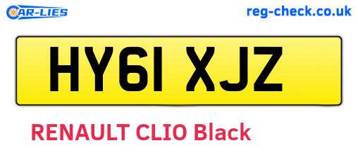 HY61XJZ are the vehicle registration plates.
