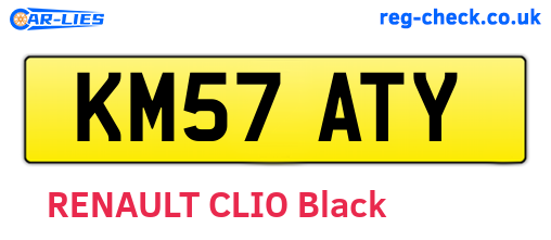 KM57ATY are the vehicle registration plates.