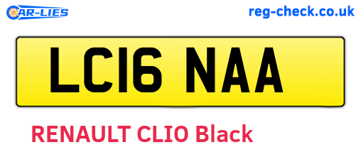 LC16NAA are the vehicle registration plates.