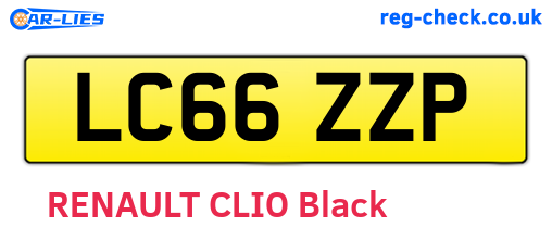 LC66ZZP are the vehicle registration plates.
