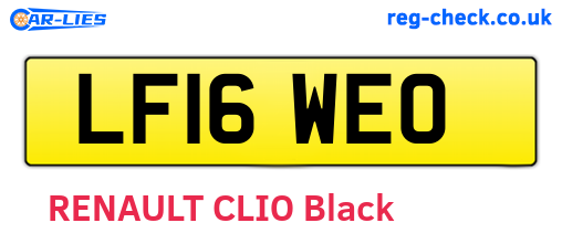 LF16WEO are the vehicle registration plates.