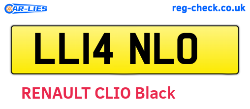 LL14NLO are the vehicle registration plates.