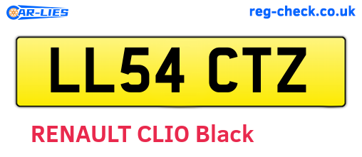 LL54CTZ are the vehicle registration plates.