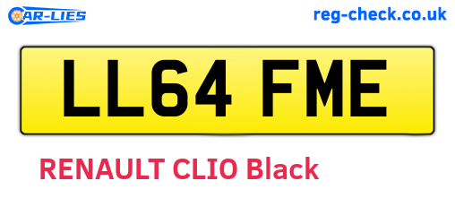LL64FME are the vehicle registration plates.