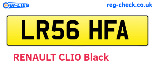 LR56HFA are the vehicle registration plates.