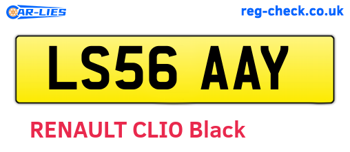 LS56AAY are the vehicle registration plates.