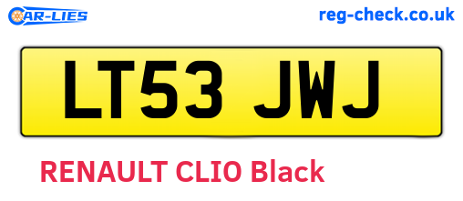 LT53JWJ are the vehicle registration plates.