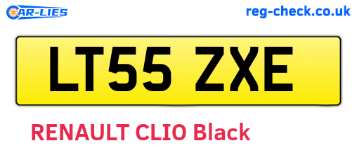 LT55ZXE are the vehicle registration plates.