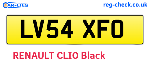 LV54XFO are the vehicle registration plates.