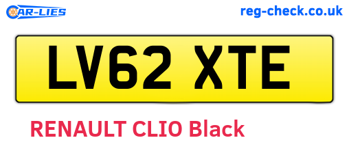 LV62XTE are the vehicle registration plates.