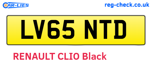 LV65NTD are the vehicle registration plates.