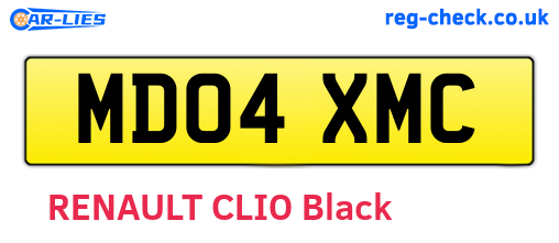 MD04XMC are the vehicle registration plates.