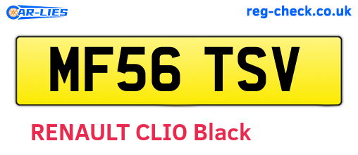 MF56TSV are the vehicle registration plates.