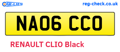 NA06CCO are the vehicle registration plates.