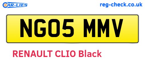 NG05MMV are the vehicle registration plates.
