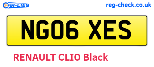 NG06XES are the vehicle registration plates.