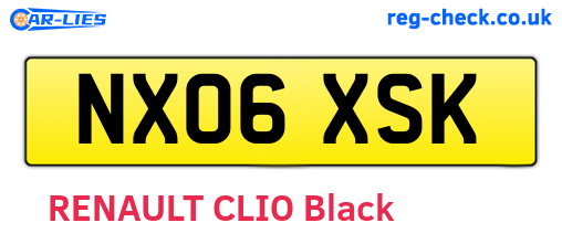NX06XSK are the vehicle registration plates.