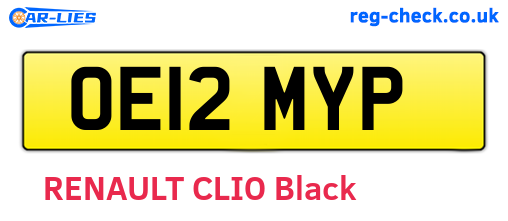OE12MYP are the vehicle registration plates.