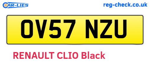 OV57NZU are the vehicle registration plates.
