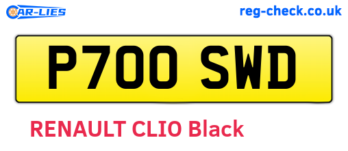 P700SWD are the vehicle registration plates.