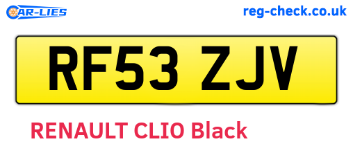 RF53ZJV are the vehicle registration plates.