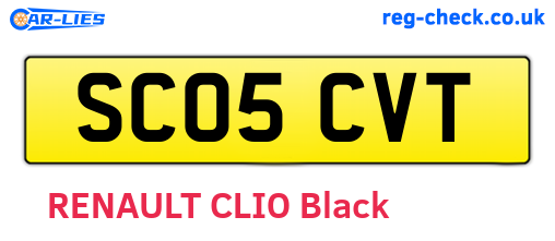 SC05CVT are the vehicle registration plates.
