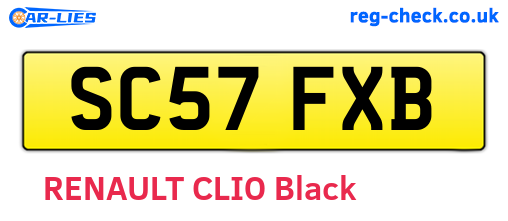 SC57FXB are the vehicle registration plates.