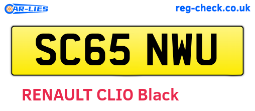 SC65NWU are the vehicle registration plates.