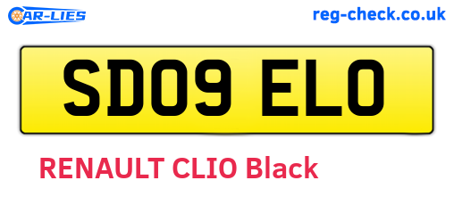 SD09ELO are the vehicle registration plates.