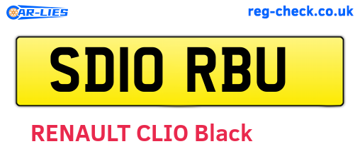 SD10RBU are the vehicle registration plates.