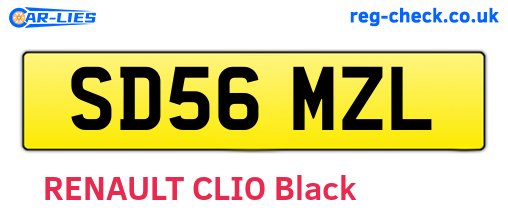 SD56MZL are the vehicle registration plates.