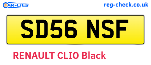 SD56NSF are the vehicle registration plates.