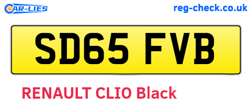 SD65FVB are the vehicle registration plates.