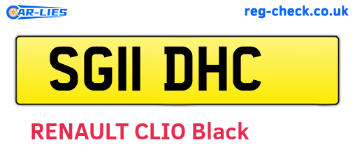 SG11DHC are the vehicle registration plates.