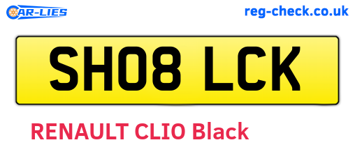 SH08LCK are the vehicle registration plates.