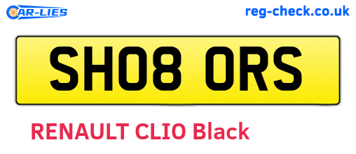 SH08ORS are the vehicle registration plates.