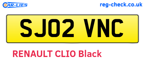 SJ02VNC are the vehicle registration plates.