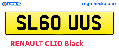 SL60UUS are the vehicle registration plates.