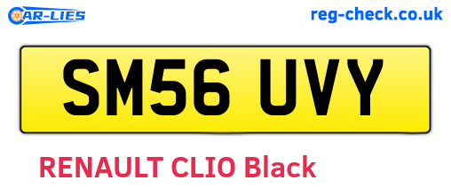 SM56UVY are the vehicle registration plates.