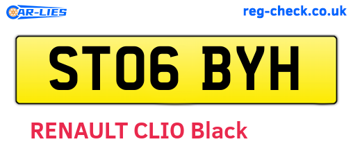 ST06BYH are the vehicle registration plates.